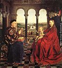 Jan van Eyck The Virgin of Chancellor Rolin painting